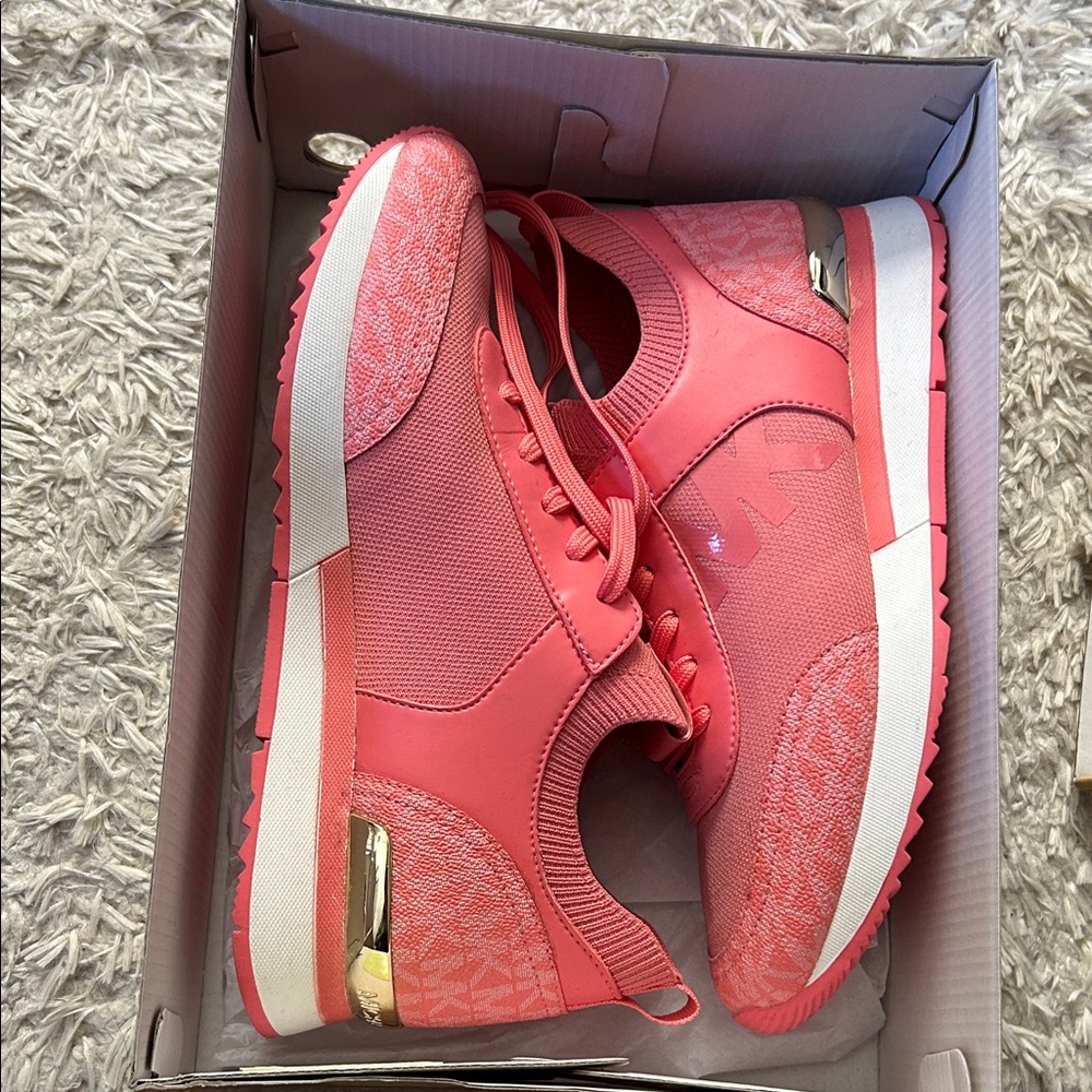 Michael Kors Pink and Gold Women's Sneakers